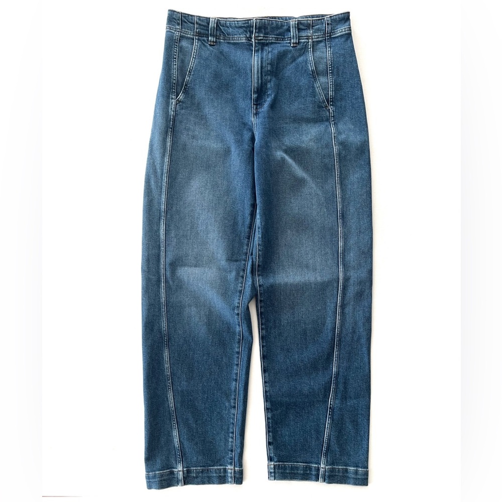 Madewell Tapered Denim Trousers in Calvert Wash Comfort Stretch Size 31